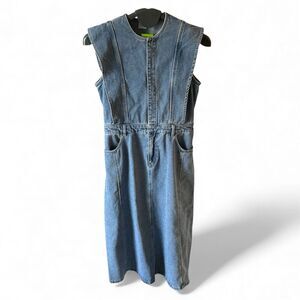 Vero Moda Women's Blue Denim Button-Up Knee Length Dress Size M